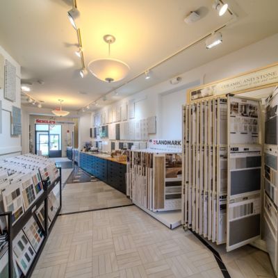 Carlson's Floors interior tile floor showroom